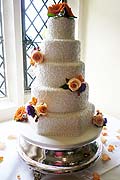 designer lace wedding cake